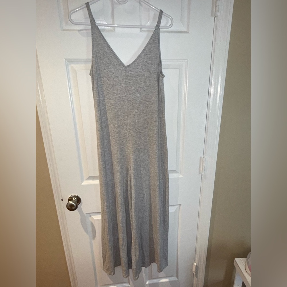 NWOT Athleta Nighttime Bliss Heather Grey Sleep V-Neck Tencel Romper Size: XS - Picture 2 of 11